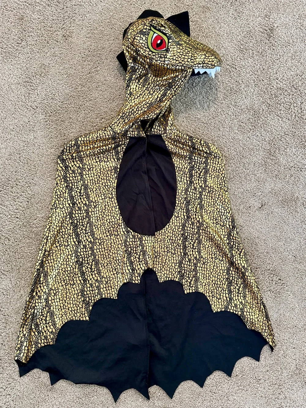 H&M Kids Gold Dragon Cape Costume – Size 3-10T